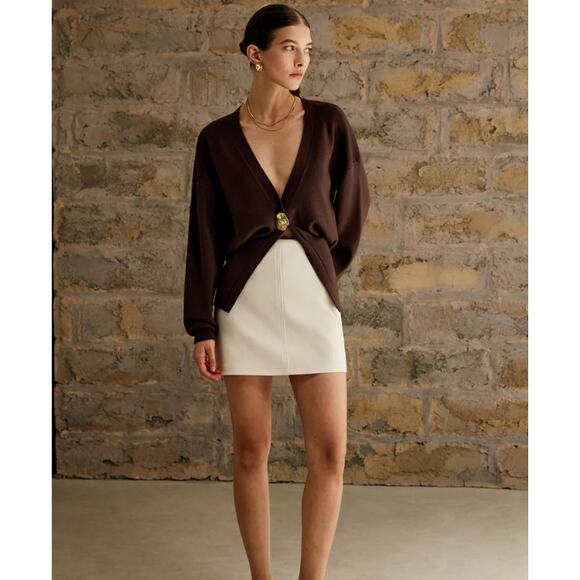 Commense Golden Button Plain Cardigan Size XS - Picture 2 of 5